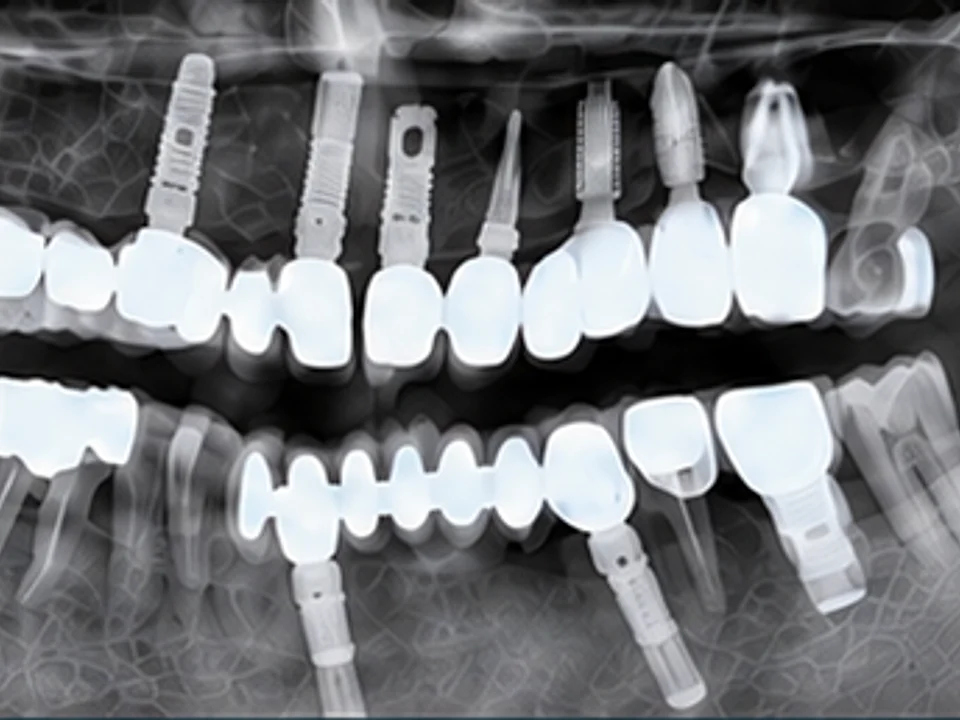 Full-arch reconstruction — X-ray — after