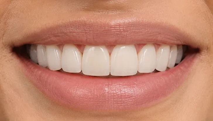 Diastema closed for a continuous smile line — after