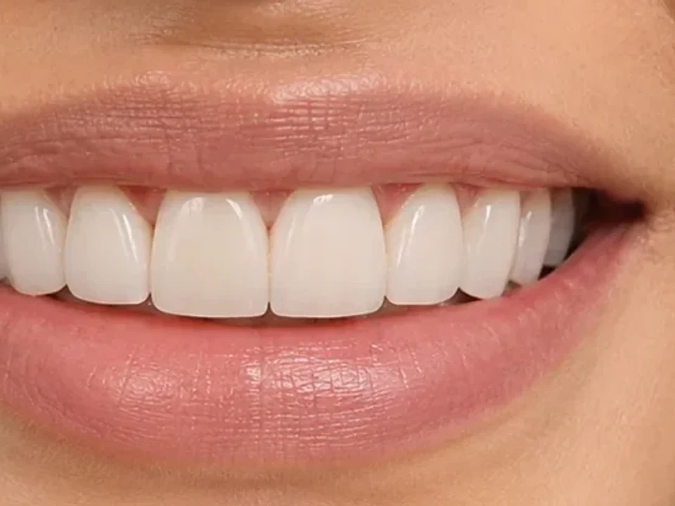 Diastema closed for a continuous smile line — after