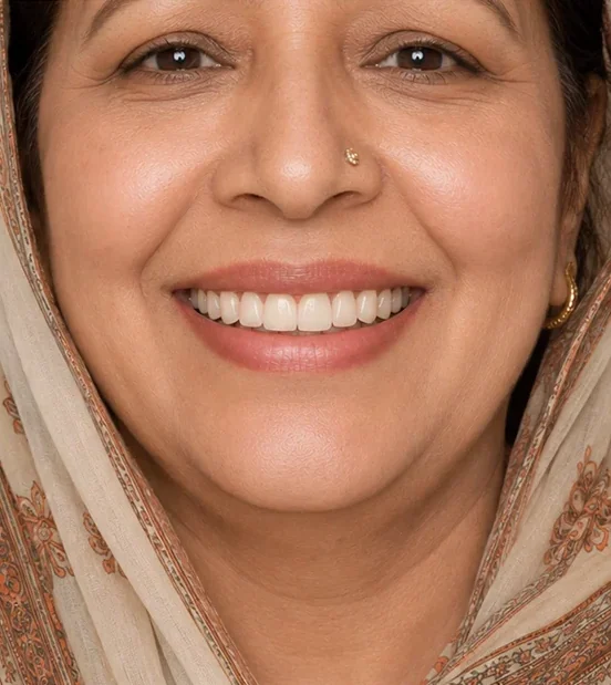Multiple implants — facial rehabilitation — after