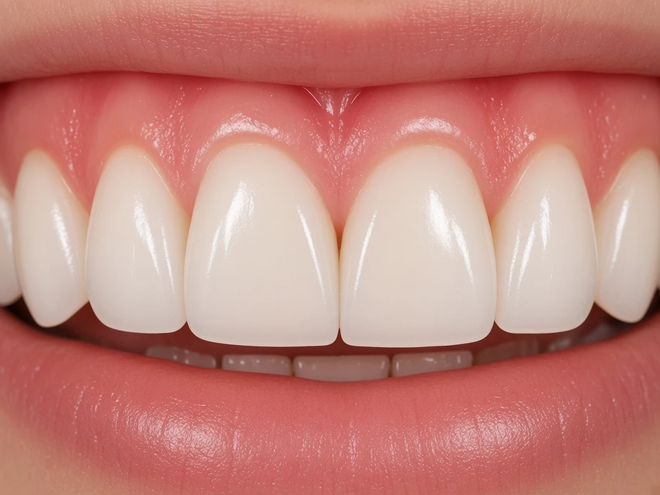 Chipped or broken teeth repaired with precision veneers — after