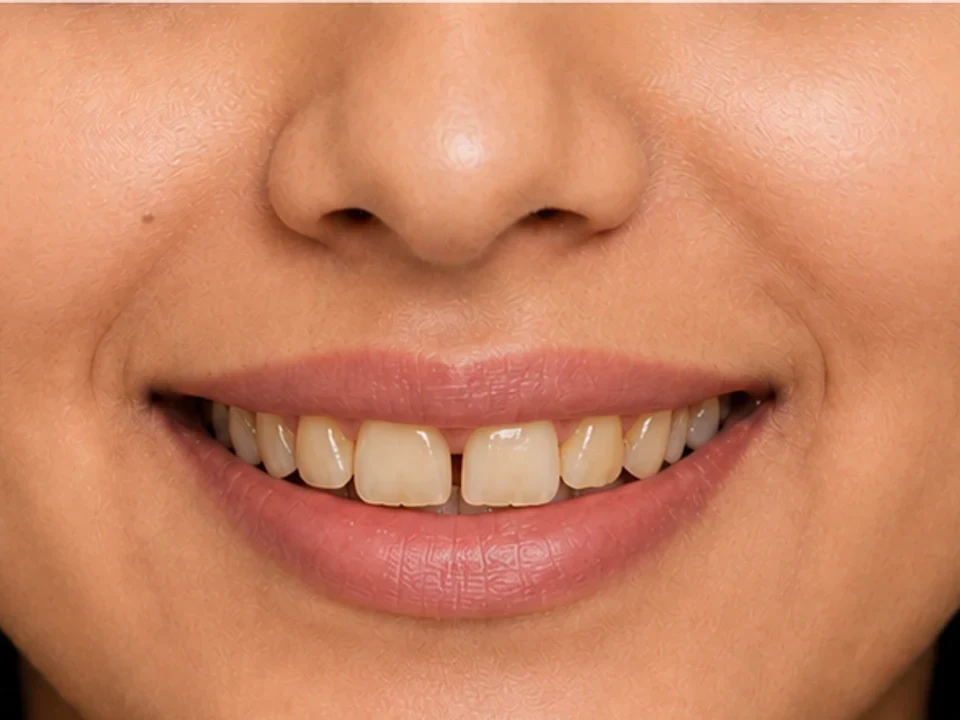 Hollywood smile makeover — before