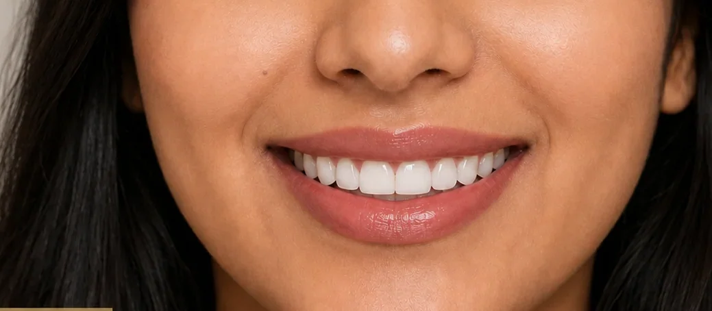Smile makeup — portrait view — after
