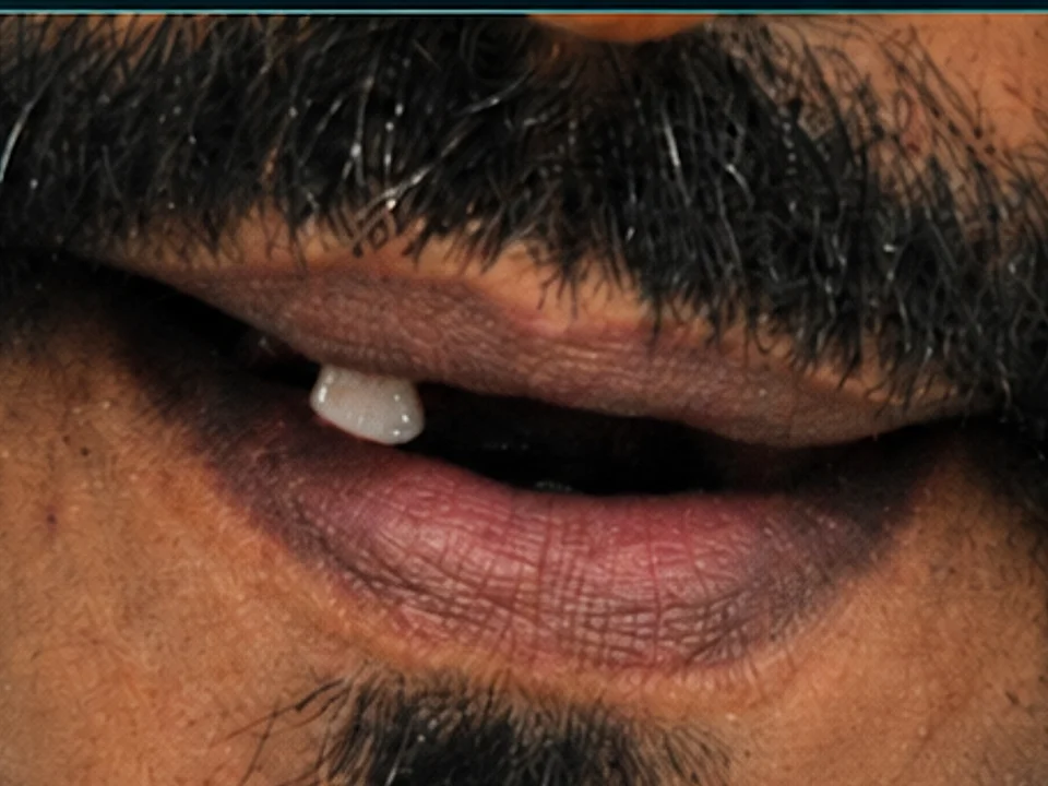 Missing teeth replaced with same-day implants — before