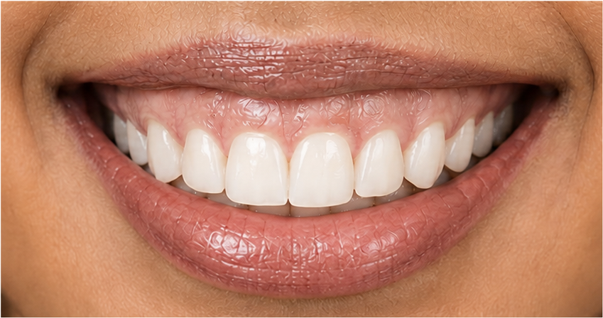 Gummy smile correction — before